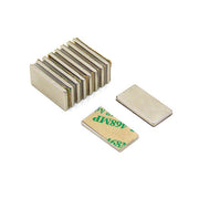 Self-Adhesive Pair of Neodymium Block Magnets - 20mm x 10mm x 1mm | Sold Per Pair | N35