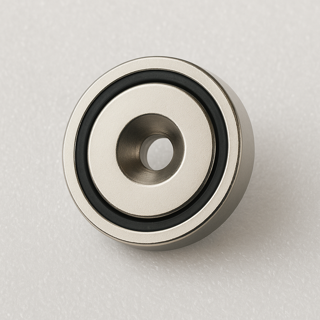 Neodymium Countersunk Shallow Pot Magnet - D16mm