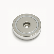 Neodymium Pot Magnet with Round Hole - 42mm x 7.5mm (Slim Profile)