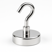Neodymium Pot Magnet with Threaded Hook - 36mm diameter x 46mm (Slim Profile)