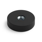 Rubber Coated Neodymium Pot Magnet – (D) 34mm x (H) 8mm | Countersunk 4.5mm Hole