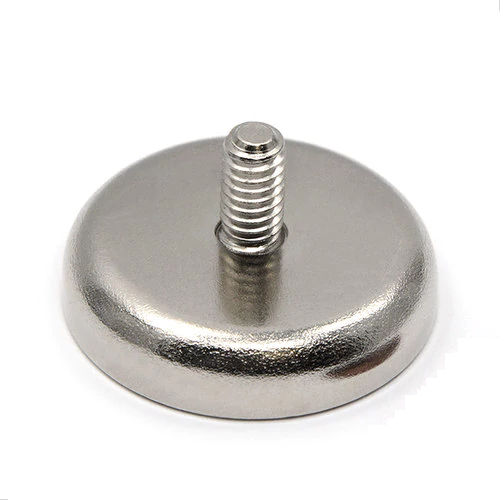 Neodymium Pot Magnet – D32mm with Male Thread (M6*15mm)