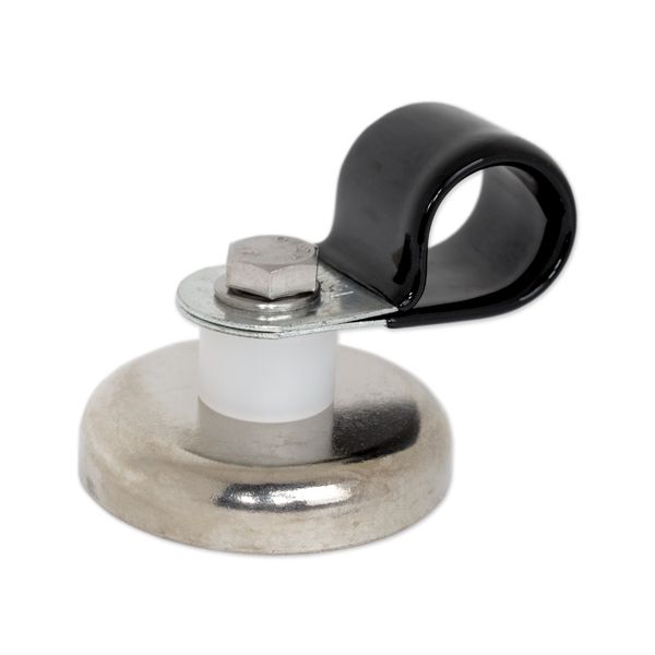 Neodymium D36mm Hose Clamp P-Clip Magnet | Neoprene | ID16mm dia. | Pull Force 41kg